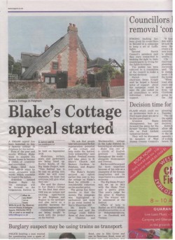 Blake's Cottage Appeal Started